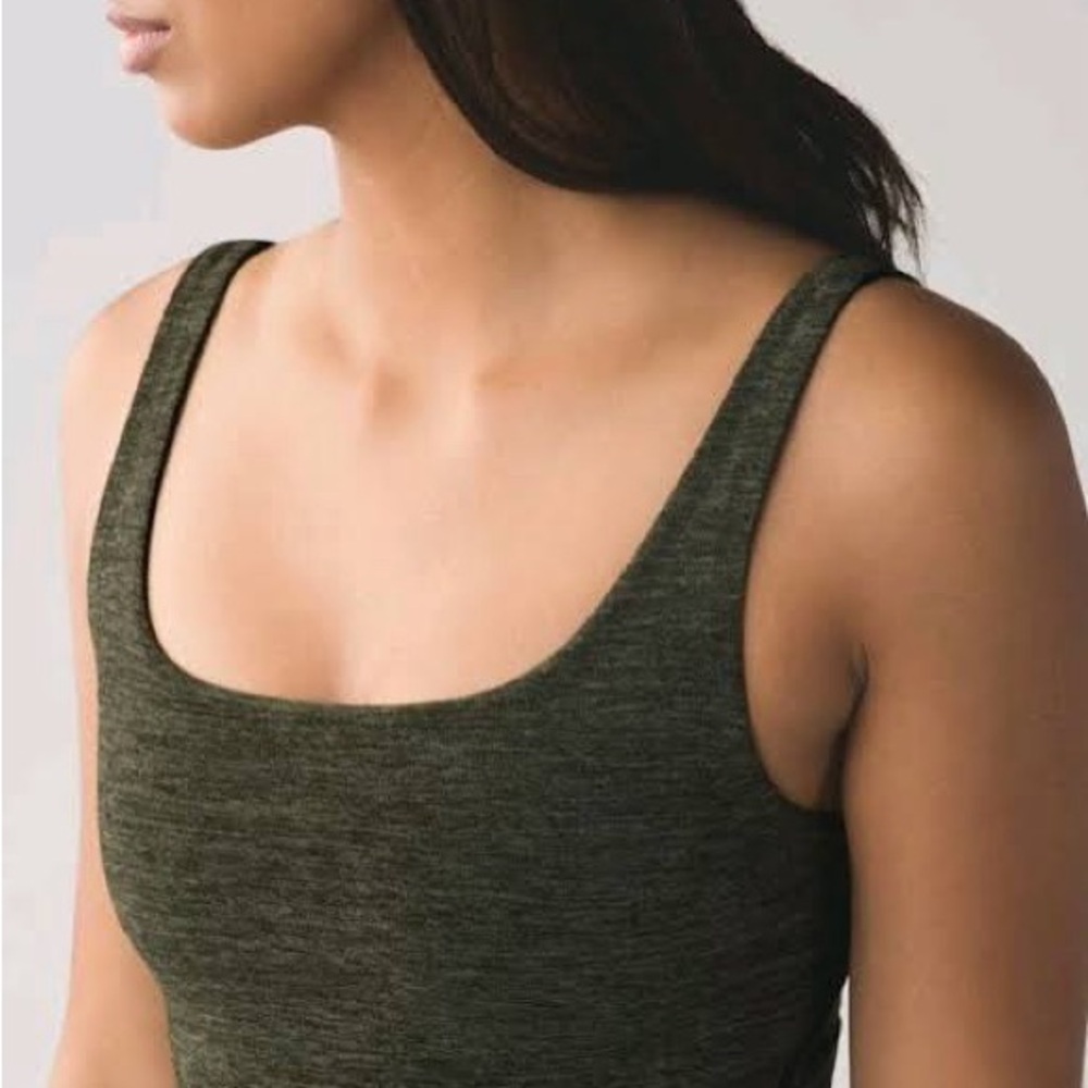 Lululemon amala tank top weathered green padded size 2 XS - Picture 2 of 7